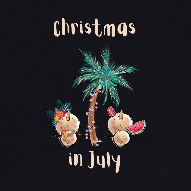 Gift Idea for Christmas in July Party Xmas in July merch by The Mellow Cats Studio